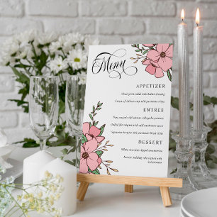 ピンクかわいらしの花渦巻形のはScript結婚's メニュー