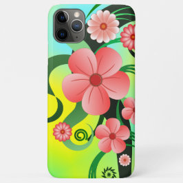 ピンクかわいらしの花熱帯ハイビスカスフローラスリム iPhone 11 PRO MAXケース