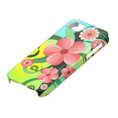 ピンクかわいらしの花熱帯ハイビスカスフローラスリム Case-Mate iPhoneケース (下部)