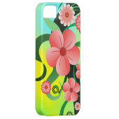 ピンクかわいらしの花熱帯ハイビスカスフローラスリム Case-Mate iPhoneケース (裏面/右)
