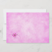 ピンクかわいらしの花結婚式招待状 招待状 (裏面)