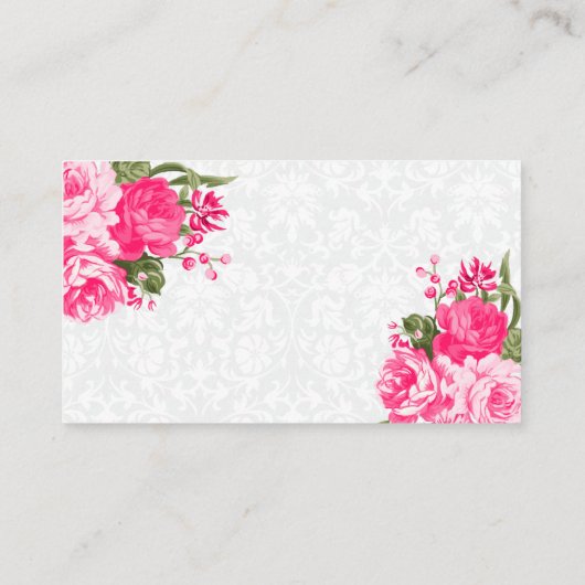 ピンクかわいらしの花 エンクロージャーカード (裏面)