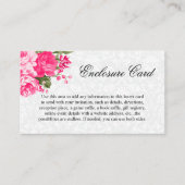 ピンクかわいらしの花 エンクロージャーカード (正面)
