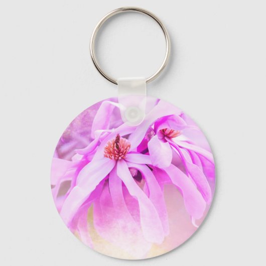 ピンクかわいらしの花 キーホルダー (正面)