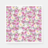 ピンクかわいらしの花 スタンダードランチョンナプキン (正面)