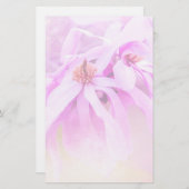 ピンクかわいらしの花 便箋 (正面/裏面)