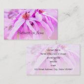 ピンクかわいらしの花 名刺 (正面/裏面)