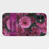 ピンクかわいらしの菊の花パーソナライズされた Case-Mate iPhoneケース (裏面(横))