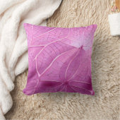 ピンクかわいらしの葉パターン クッション (ブランケット)