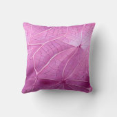 ピンクかわいらしの葉パターン クッション (裏面)