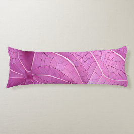 ピンクかわいらしの葉パターン ボディピロー