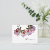 ピンクかわいらしの蘭の花ピンクの結婚式 エンクロージャーカード (スタンド正面)
