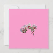 ピンクかわいらしの蘭の花結婚式招待状 招待状 (裏面)