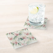 ピンクかわいらしの蘭 ガラスコースター (アングル)