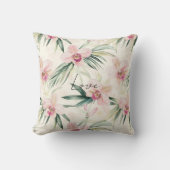 ピンクかわいらしの蘭 クッション (正面)