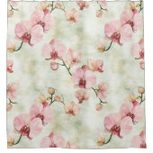 ピンクかわいらしの蘭 シャワーカーテン (正面)