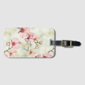 ピンクかわいらしの蘭 ラゲッジタグ (正面横)