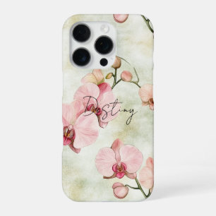 ピンクかわいらしの蘭 iPhone 16 PROケース