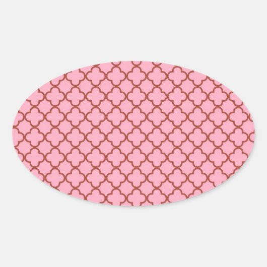 ピンクかわいらしの贈り物の女の子 楕円形シール (正面)