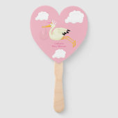 ピンクかわいらしの赤ちゃんシャワー ハンドファン (正面)