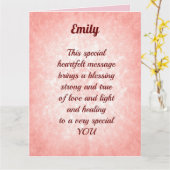 ピンクかわいらしの追加名がよくなる カード (黄色い花)