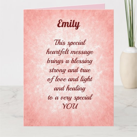 ピンクかわいらしの追加名がよくなる カード (正面)