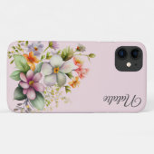 ピンクかわいらしの野淡い色の花 Case-Mate iPhoneケース (裏面(横))