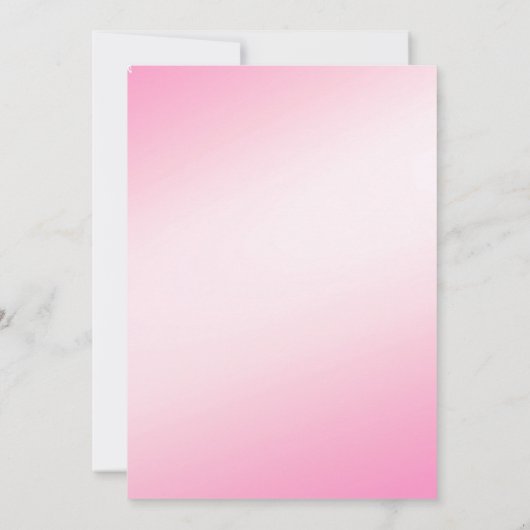 ピンクかわいらしの雪片ベビーシャワー招待状 招待状 (裏面)