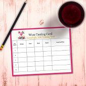 ピンクかわいらしの30歳の誕生日パーティーでワインを推測 ノートパッド