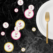 ピンクかわいらしをテーマにしたカクテル誕生日 コンフェッティ