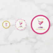 ピンクかわいらしをテーマにしたカクテル誕生日 コンフェッティ (正面)