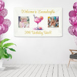 ピンクかわいらしをテーマにしたカクテル30th Birthday 横断幕<br><div class="desc">ピンク祝カクテル30th Birthday Bannerで私たかわいらしちのスタイルでグラスを上げる！シックなソイレの本質を捉え、デザイン全体でピンクのダンスの楽しい色合い。写真オレンジ色のスライスと光鮮やかる氷で飾られた爽やかなピンクのカクテルは、すべて夢のような水色のモチーフ。エレガンスとおもしろいの完璧なブレンドで、思い出に残る30歳の誕生日のバッシュのためにピンクかわいらしパーティーのトーンを設定する必要がある！文字と写真テンプレート提供。</div>