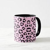 ピンクかわいらしアニマルプリント マグカップ (正面右)