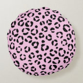 ピンクかわいらしアニマルプリント ラウンドクッション (裏面)