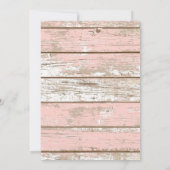 ピンクかわいらしウッドカスタム写真発表 案内状 (裏面)