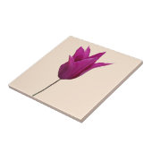 ピンクかわいらしオランダチューリップフローラボホ可愛いガーリーおもしろい タイル (側面)