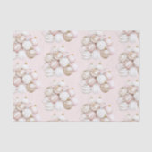 ピンクかわいらしオーナメントクリスマス 薄葉紙 (正面)