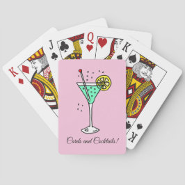 ピンクかわいらしカクテル トランプ