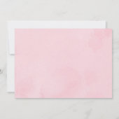 ピンクかわいらしカボチャ秋フローラ緑誕生日 招待状 (裏面)