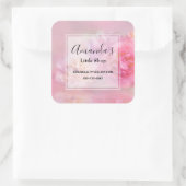 ピンクかわいらしカーネーションスタイリッシュ写真事業 スクエアシール (バッグ)