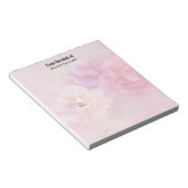 ピンクかわいらしカーネーションスタイリッシュ写真 ノートパッド (アングル)