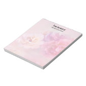 ピンクかわいらしカーネーションスタイリッシュ写真 ノートパッド (回転)