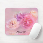 ピンクかわいらしカーネーションスタイリッシュ写真 マウスパッド (マウス)