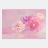 ピンクかわいらしカーネーションスタイリッシュ写真 ラッピングペーパーシート (正面2)