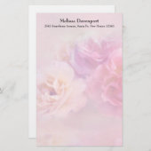 ピンクかわいらしカーネーションスタイリッシュ写真 便箋 (正面/裏面)
