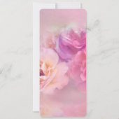 ピンクかわいらしカーネーションスタイリッシュ写真 招待状 (裏面)