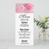 ピンクかわいらしカーネーションスタイリッシュ写真 招待状 (スタンド正面)