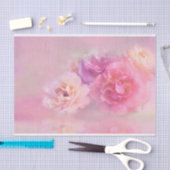 ピンクかわいらしカーネーションスタイリッシュ写真 薄葉紙 (クラフト)