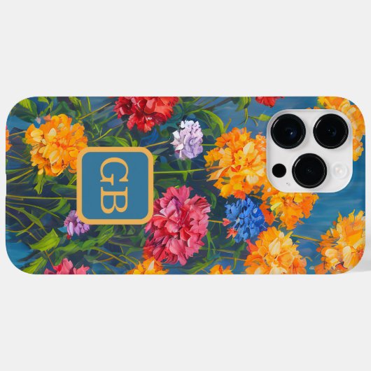 ピンクかわいらしカーネーションフラワーブーケ油絵 Case-Mate iPhoneケース (裏面 (横))