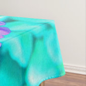 ピンクかわいらしガーデンフロックスフラワーオンアクアマリン テーブルクロス (インサイチュ)